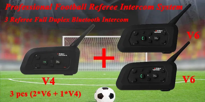 Бренд Vnetphone, 1200 м, полнодуплексная гарнитура для связи, 3 гонщика, говорящая для футбола, рефери, судью, байкера, беспроводная BT Интерком