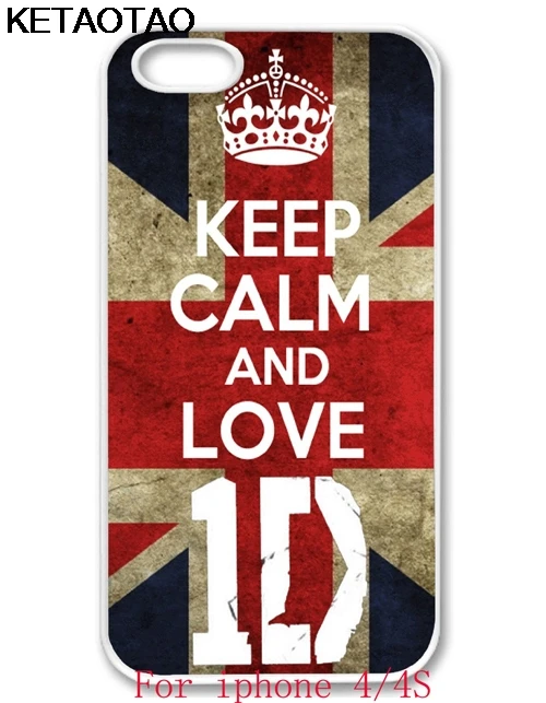 KETAOTAO Ретро Keep Calm Love 1D One Direction чехлы для телефонов iPhone 5S 6S 7 8 Plus XR XS Max Чехол Мягкий