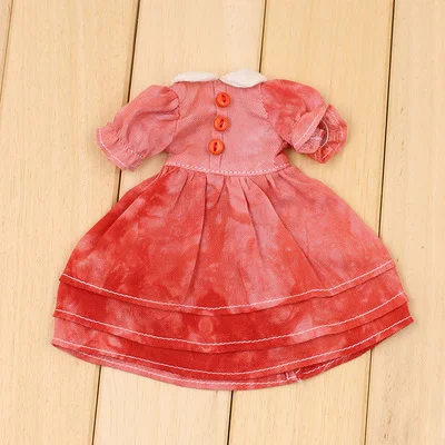 Наряды для Blyth doll on piece простой леденцовый костюм для 1/6 azone BJD pullip licca - Цвет: Красный