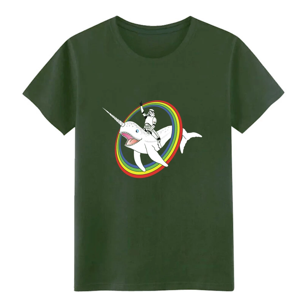 Bobs Burgers Narwhal Rainbow Stormtrooper t shirt printed 100% cotton S-XXXL slim Fit Breathable Spring Natural | Мужская одежда