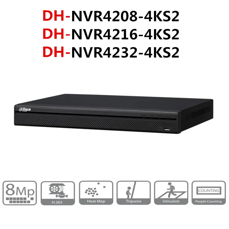 Сетевой видеорегистратор Dahua IP NVR NVR4208 4KS2 NVR4216 8/16/32CH 4K поддержка H265 камеры HDD