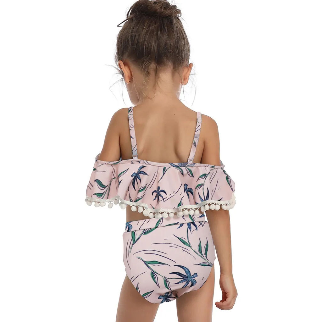 Женский купальный костюм SAGACE Раздельный купальник с оборками и открытыми