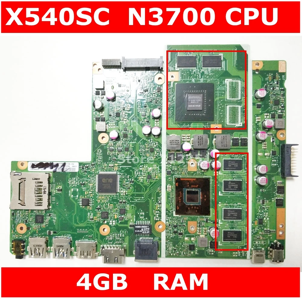 X540SC MB._ 4G/N3700 материнская плата 90NB0B20-R00021 для Asus X540SC X540S X540 VivoBook материнская плата протестирована