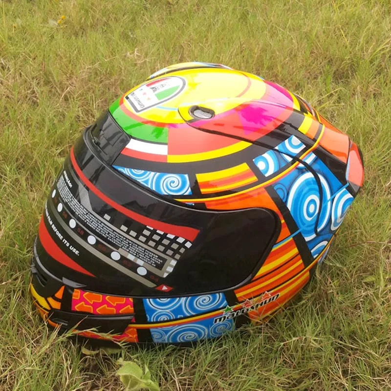 Мотоциклетный шлем Malushun Valentino Rossi шлем Kart racing Полный лицевой шлем для мужчин motociclistas capacete DOT approved fast