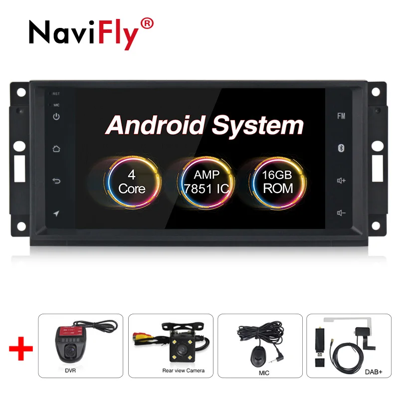dvd Camera DVR DAB 7 " Android 8,1 автомобильный dvd Радио мультимедийный плеер для Jeep Wrangler Компас Grand Cherokee 2008-2011 wifi Canbus BT - Color: dvd Camera DVR DAB 7
