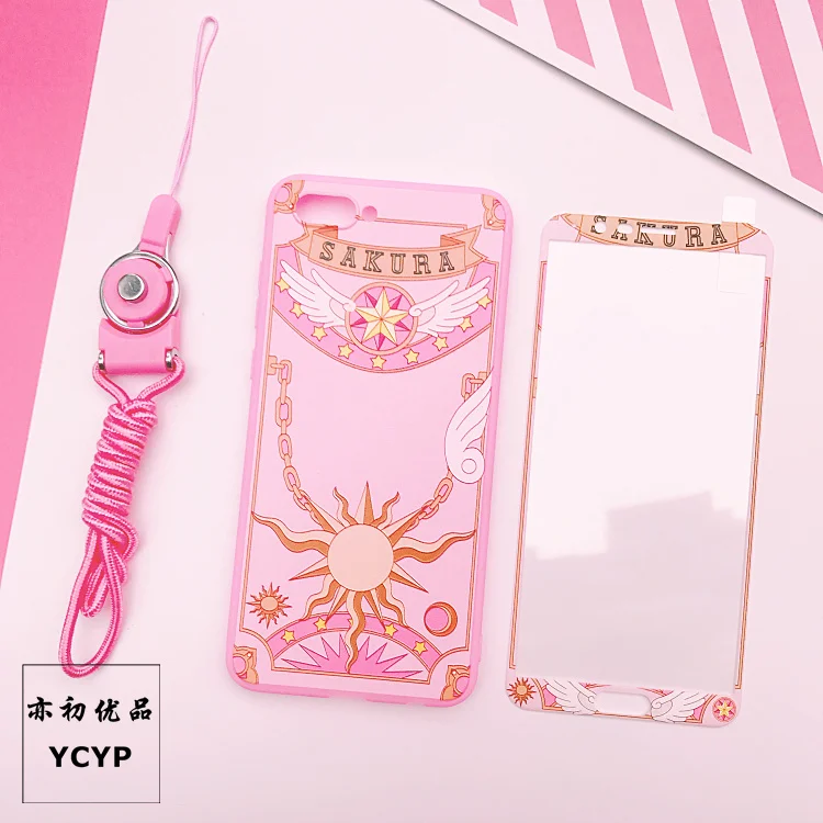 Чехол Mate10 plus Cardcaptor Sakura + пленка для экрана из закаленного стекла розовый чехол Huawei