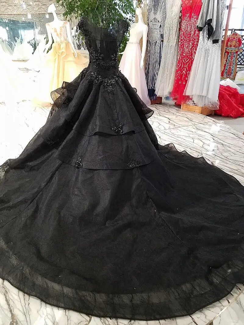 SSYFashion Новое высококачественное элегантное вечернее платье Blcak с кружевными