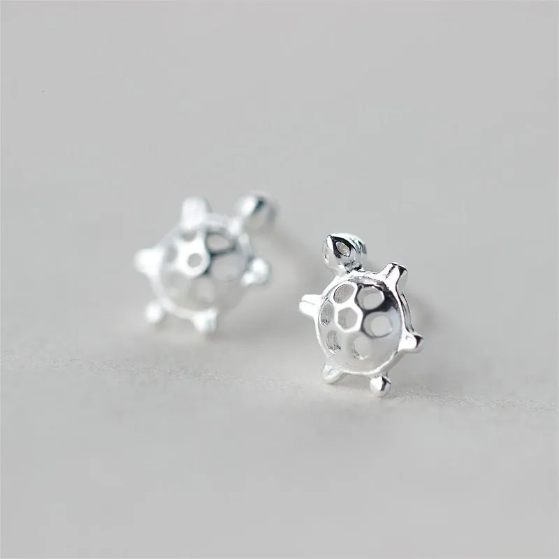 Женские гипоаллергенные серьги гвоздики в виде черепахи|stud earrings|stud earrings for