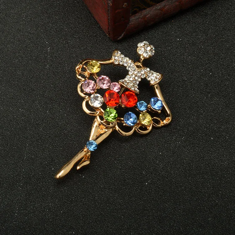 Изысканная брошь MZC с балериной Мэри Кай девушкой для танцев женщин женская