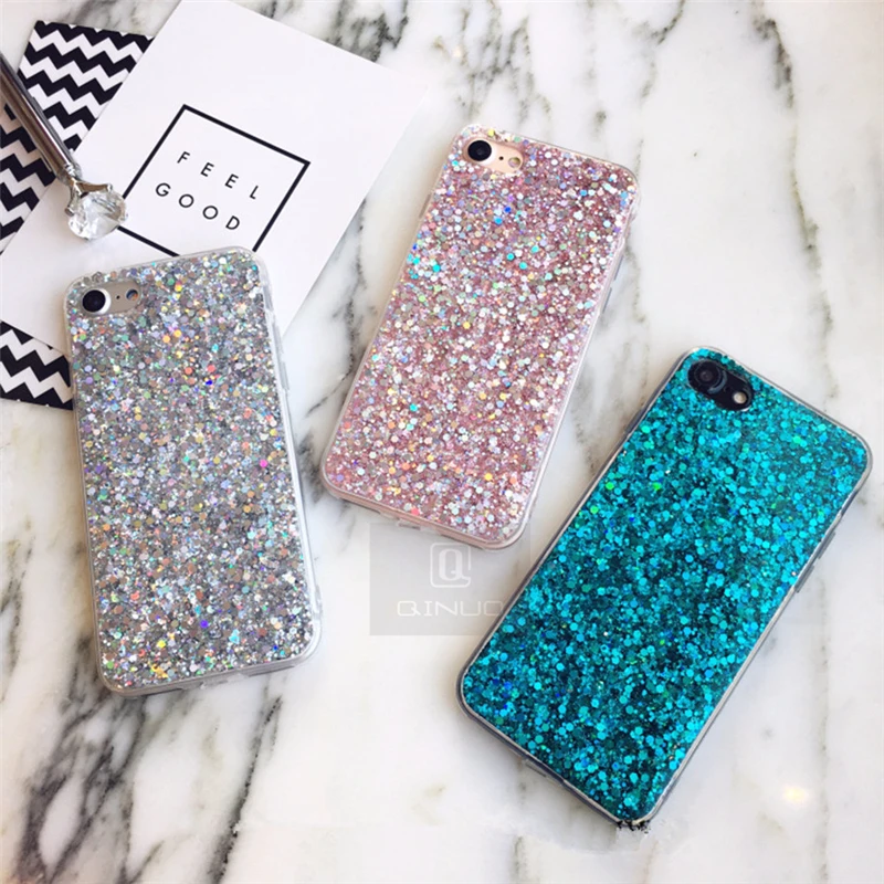 Gurioo чехол для iPhone 6 S силиконовый Блестящий Хрустальные Блестки мягкий Fundas 5SE 5s 7 8