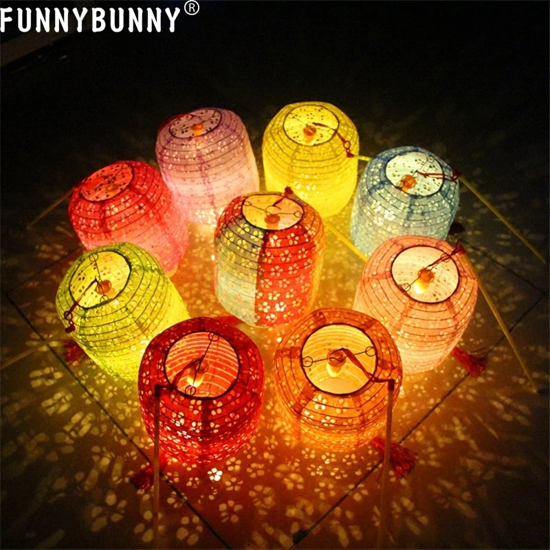FUNNYBUNNY полые бумажные фонари, портативные светящиеся фонари, вечерние реквизит