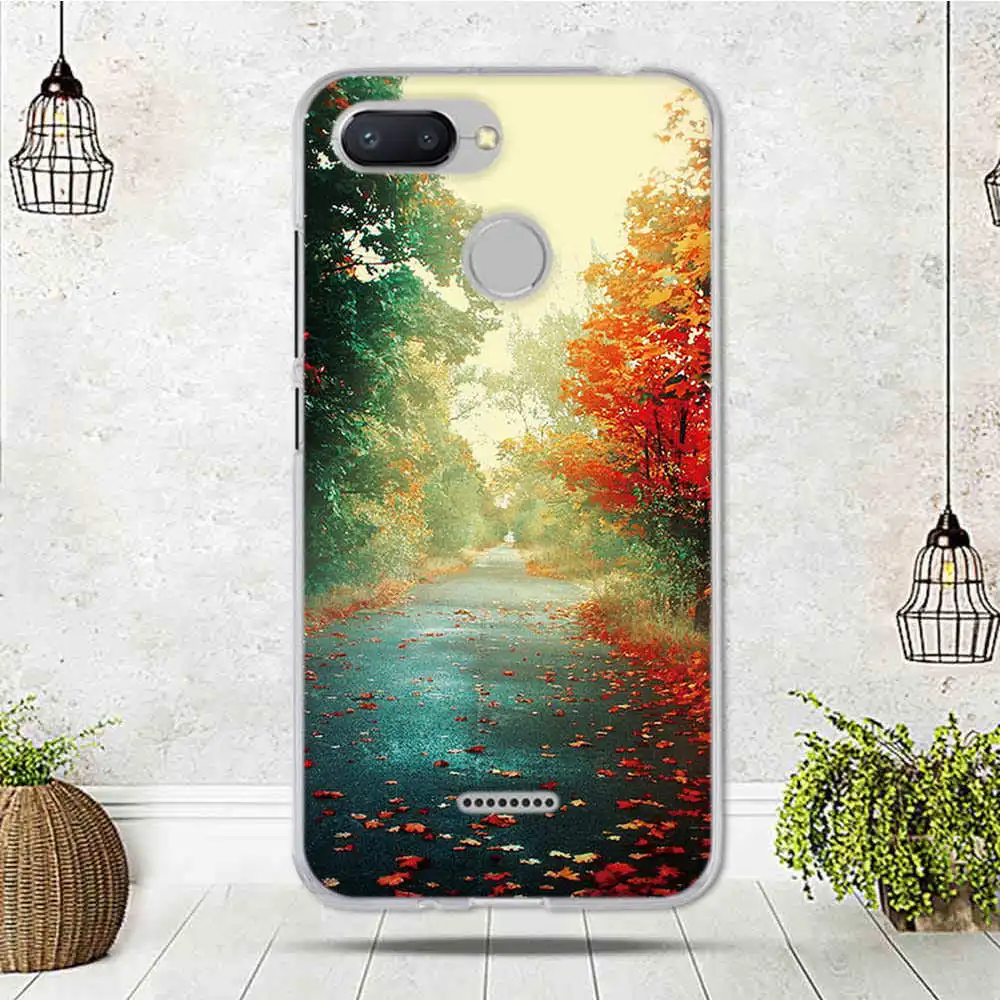 24 Чехол для телефона Xiaomi Redmi 6 Мягкий силиконовый чехол TPU задняя крышка для Xiaomi Redmi 6 Чехол funda милый цветочный узор Капа 5,45" - Цвет: 24