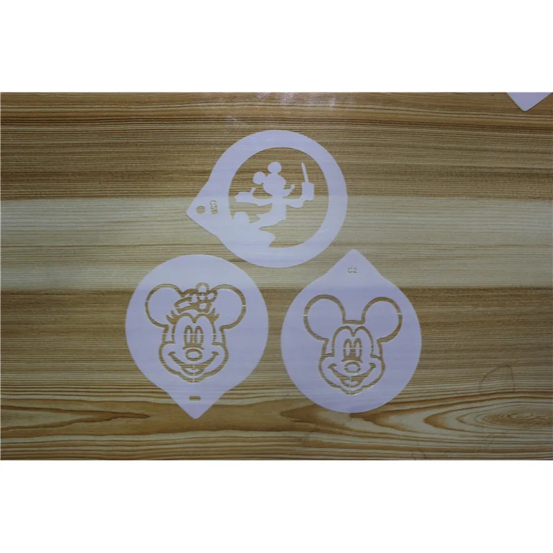 6 шт. мультфильм кошка мышь торт кофе шаблон печатные трафареты помадка форма для