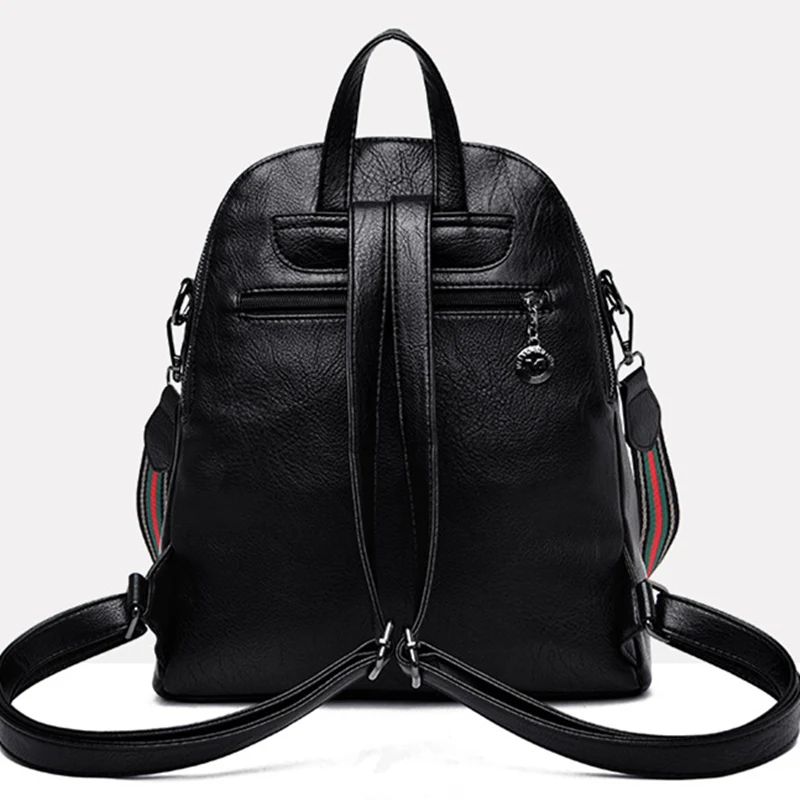 Большой емкости женский рюкзак mochila из мягкой искусственной кожи Студенческая сумка