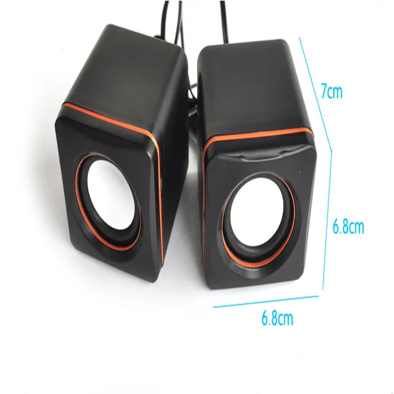 OWX, 2 шт., 6 Вт, настольный мини-динамик, портативный, USB, проводной, для ноутбука, s, мультимедийные компьютерные колонки, 3,5 мм, стерео, бас, музыкальный плеер