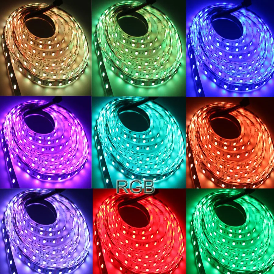 WiFi Светодиодная лента светильник SMD 5050 60 светодиодный 2835 RGB Светодиодная лента e DiodeTape DC12V гибкая светодиодная лента RGB лента диод с WiFi контроллером