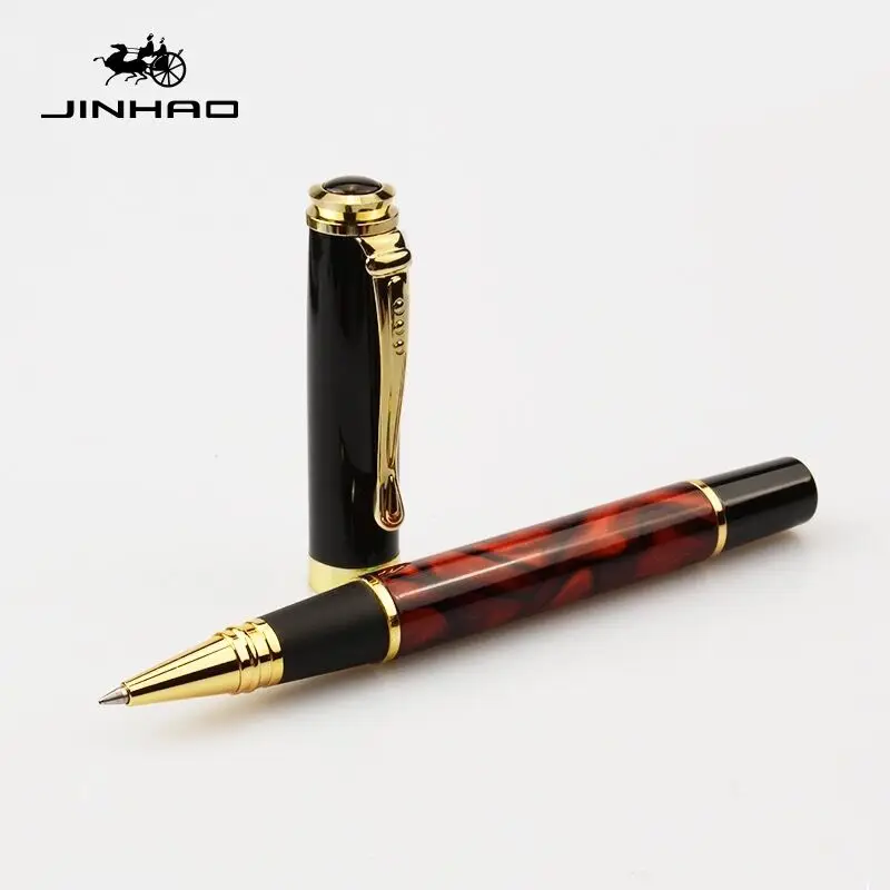 Гелевая ручка Роскошная Jinhao 500 благородная Серебряная перьевая из нержавеющей