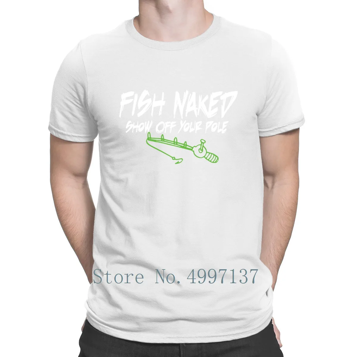 Футболка Fish Nake Show Off Your Pole Fishing Hunt Gun Boa в летнем стиле 100% хлопок|Мужские футболки| |