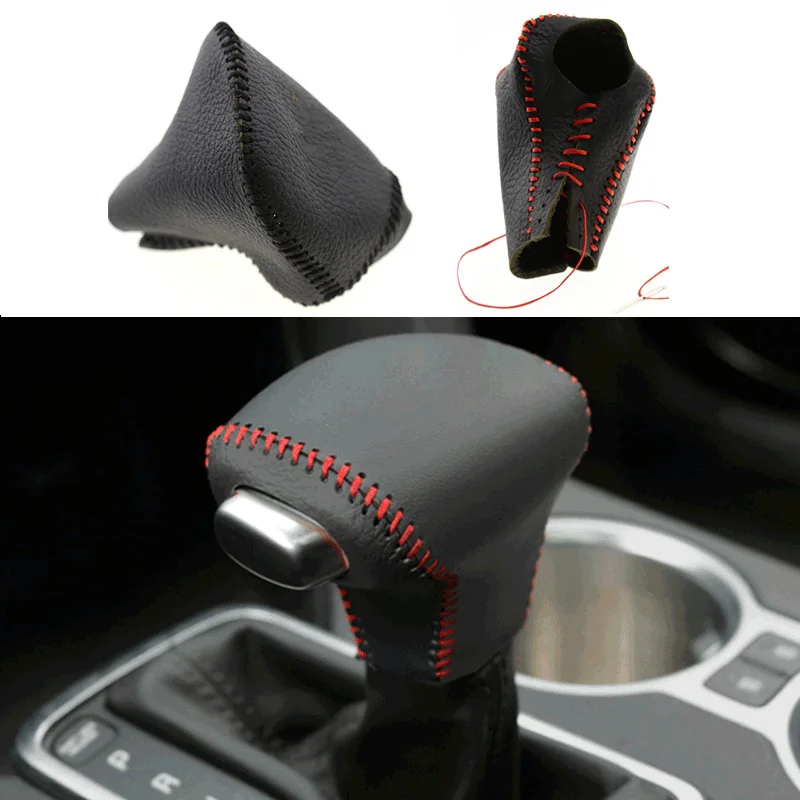 Автомобильный чехол из натуральной кожи с ручкой переключения передач для Kia Rio K2