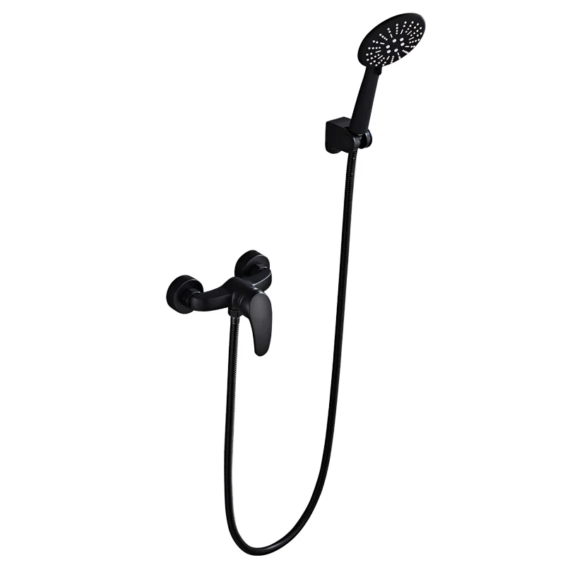 Черный латунный Смеситель для ванной комнаты смеситель ванны с ручной насадкой