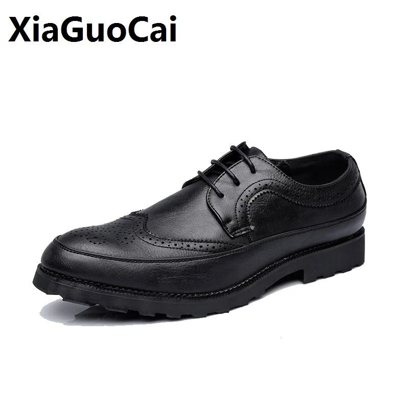 Новинка мужские на сезон осень весна модельные туфли из натуральной кожи большие