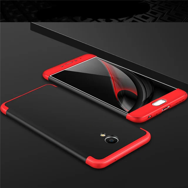 Противоударный защитный 360 удобный чехол для Meizu M3 M5 M6 Note модный жесткий силиконовый защитный чехол для телефона на M6S S6 E2 задняя крышка - Цвет: Black Red