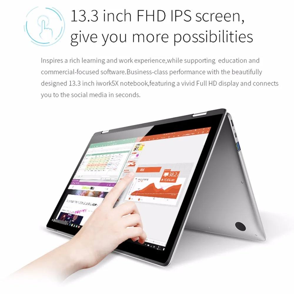 ALLDOCUBE iWork5X ноутбук 13 3 дюйма 4 Гб LPDDR3 64 EMMC Windows 10 Intel Apollo Lake N3450 четырехъядерный 1920x1080