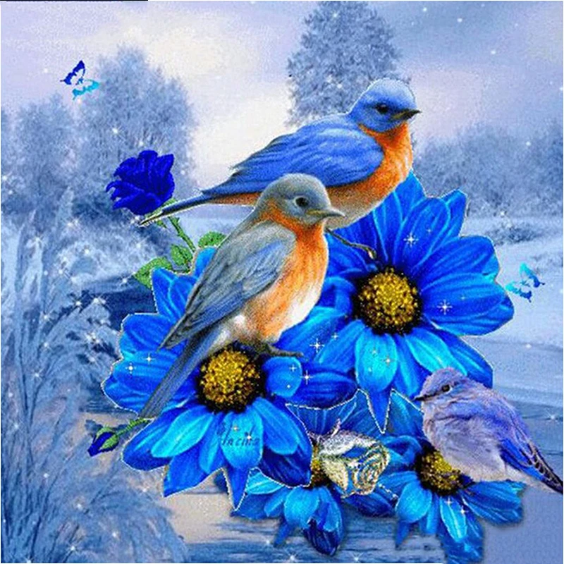 Алмазная вышивка красивая природа 3D Diy Алмазная картина животные Колибри цветы картины по номерам вышивка бисером WZ