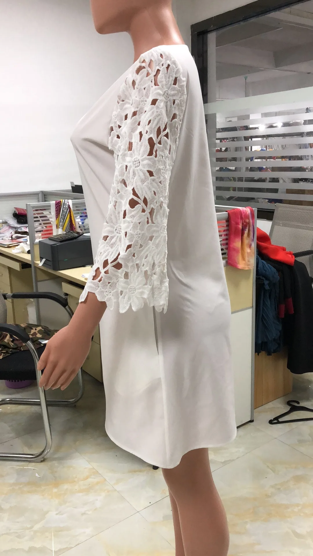 Зеленое кружевное лоскутное шифоновое платье уличная женская одежда vestidos kleider плюс размер sukienka модная Свободная Женская одежда