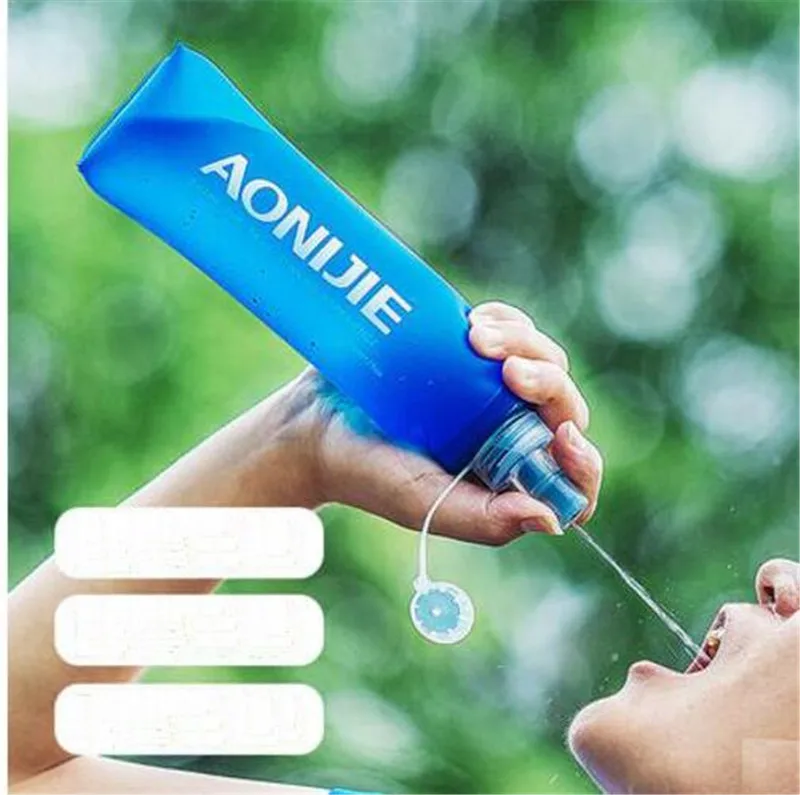AONIJIE 450 мл 500 поясные сумки Мягкая колба складная бутылка для воды ТПУ бесплатно