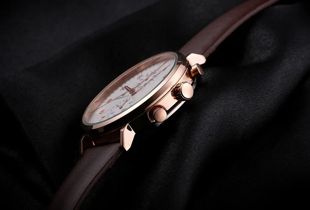 Новый роскошный кожаный плечевой ремень Для мужчин s наручные часы Белый