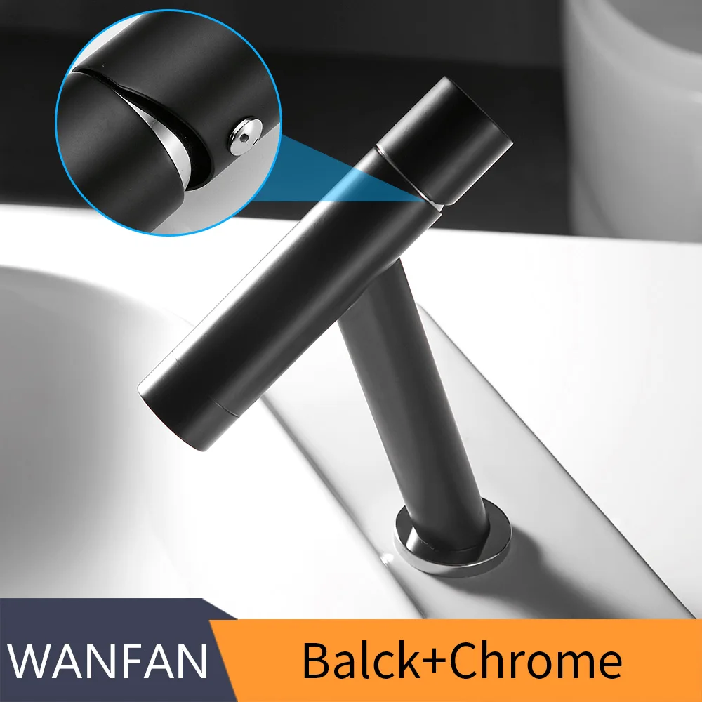 Black and Chrome Basin Faucet Retro Black Faucet Taps Bathroom Sink Faucet Single Handle Hole Deck Vintage Wash Hot Cold Mixer Tap Crane 855775 - Цвет: Black and Chrome