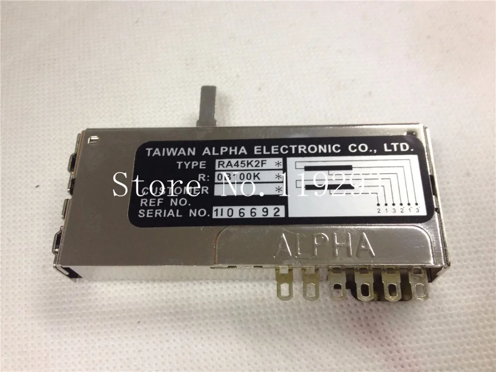 [BELLA] новый импортный тайваньский альфа скользящий прямой RA45K2F потенциометр B100K * 2