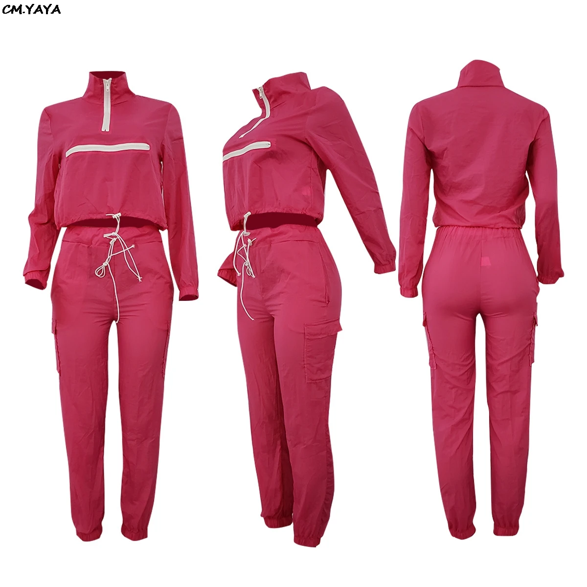 Женский спортивный костюм из двух предметов короткий Тренч-сафари с длинным