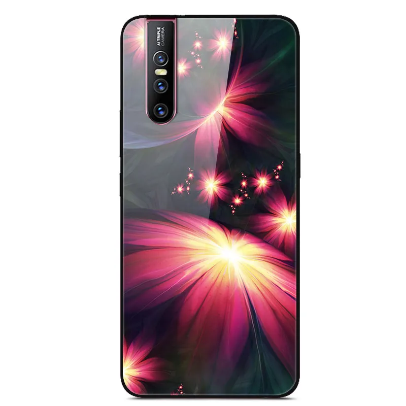 20 Чехол из закаленного стекла для Coque VIVO V15 Pro, чехол V 15, мягкий бампер, 3D Рисунок кошки, чехол для VIVO V15 Pro V15Pro V 15, чехол для телефона - Цвет: 20