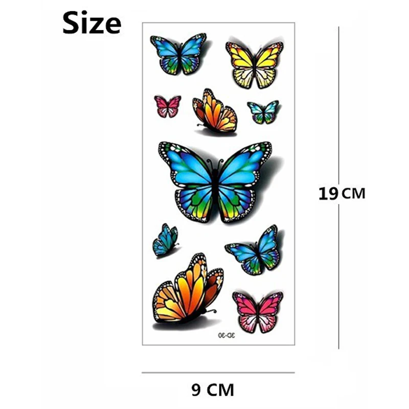 3D тату-наклейка на тело нагрудное плечо наклейка s блестящая временная