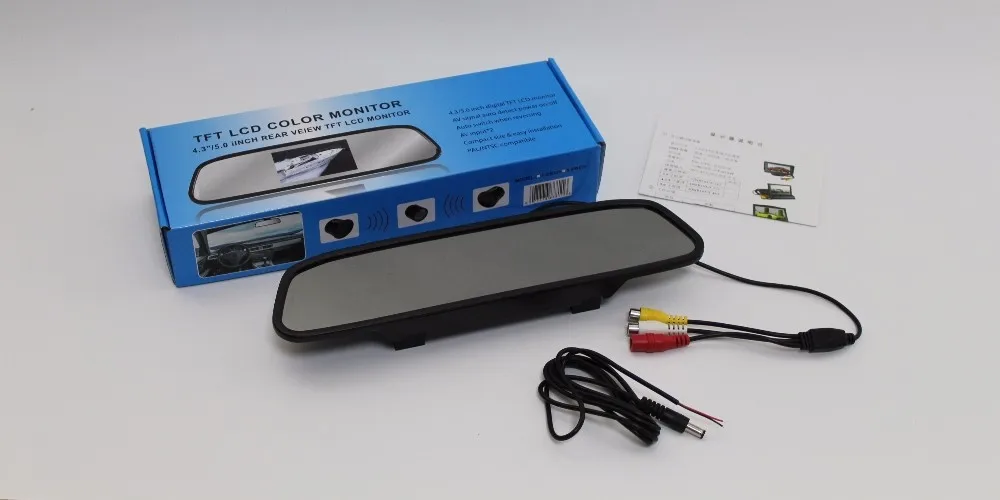Зеркало заднего вида автомобиля монитор/сложенный экран дисплей/lcd NTSC PAL цветная ТВ система безопасности для камеры заднего вида
