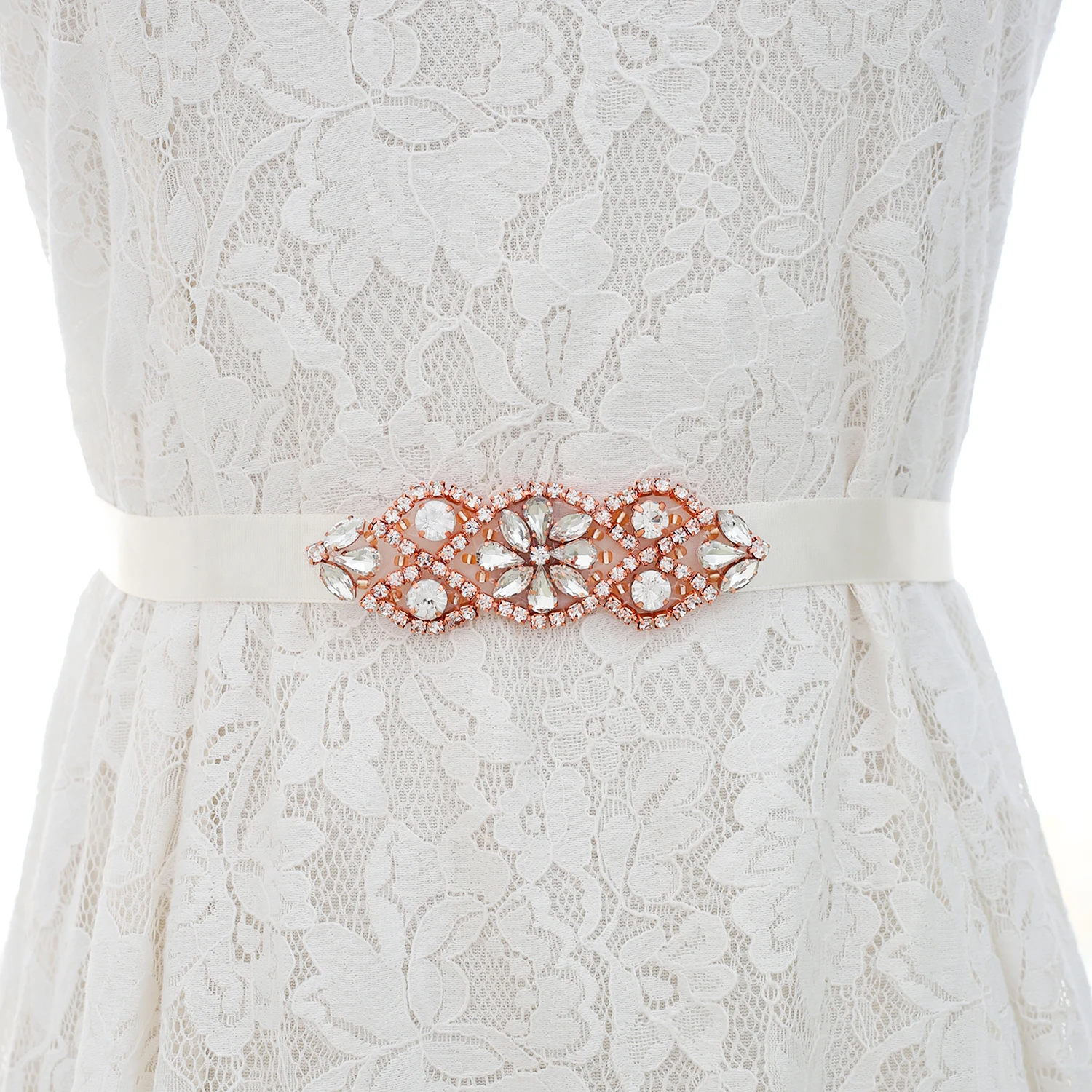 Атласный Свадебный ремень стразы из розового золота с жемчугом аксессуары для