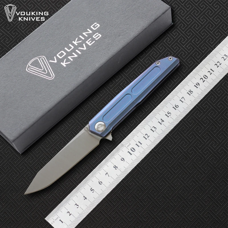 2017 Новый Vouking оригинальный дизайн T05 рукоятка из титанового сплава 12C27N лезвие для
