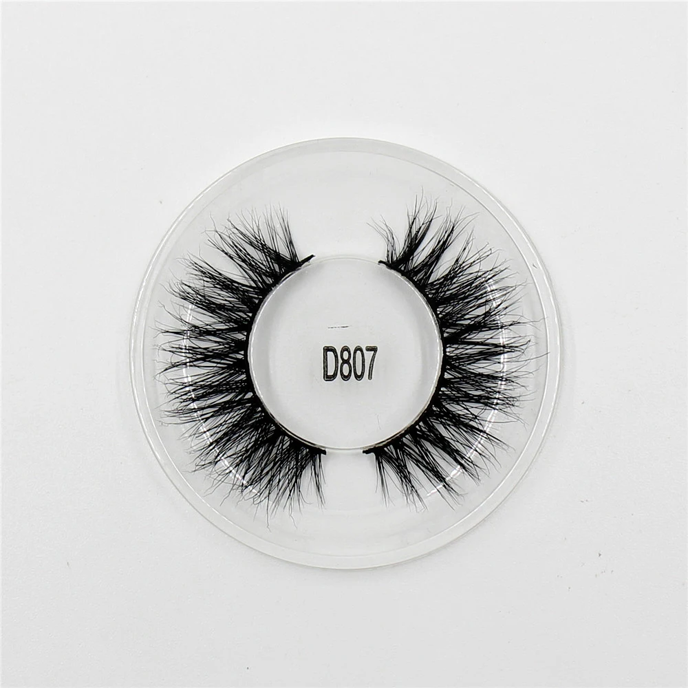 

Popular 1 Pair Beauty Thick Long Mink eyelashes Makeup 3D Mink False Eyelashes Black Nautral Handmade Eye Lashes Extension D807