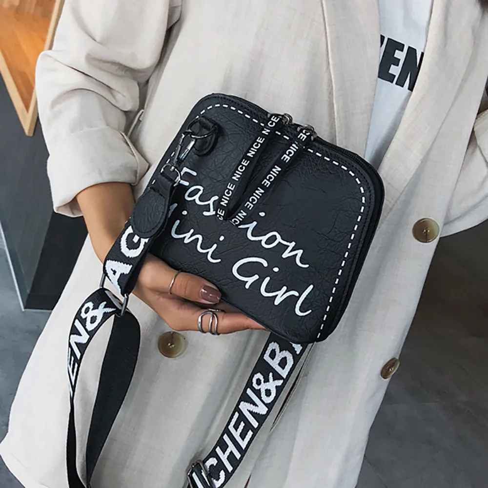 Сумка на плечо HTNBO женская саквояж кросс боди с широким ремнем плечо|Сумки