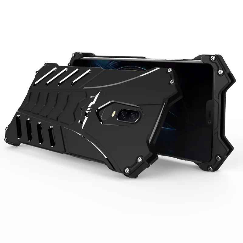 R-Just Batman Design Aluminum Metal Bumper Frame Shockproof Cover Case for OnePlus 6 / 5T Oneplus Skin Fundas Coque |
