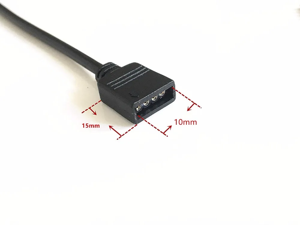 10 шт. черный Удлинительный кабель 0 3 м 98фт 4 цвета RGB удлинитель светодиодной ленты