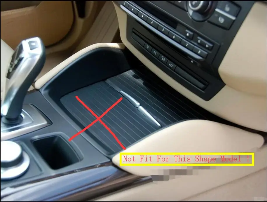 Центральный держатель стакана воды Yimaautotrims из нержавеющей стали для BMW X5 E70 / X6 E71