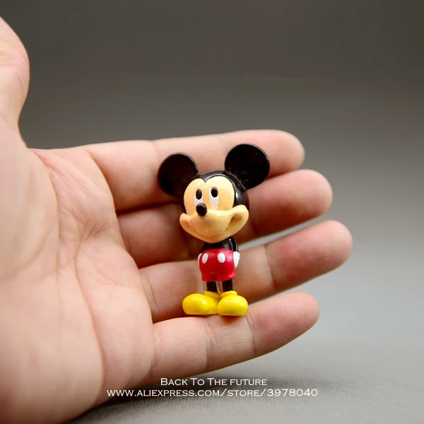 Disney Mickey Mouse 5 3 см мини кукла фигурка осанка аниме украшение коллекция игрушка