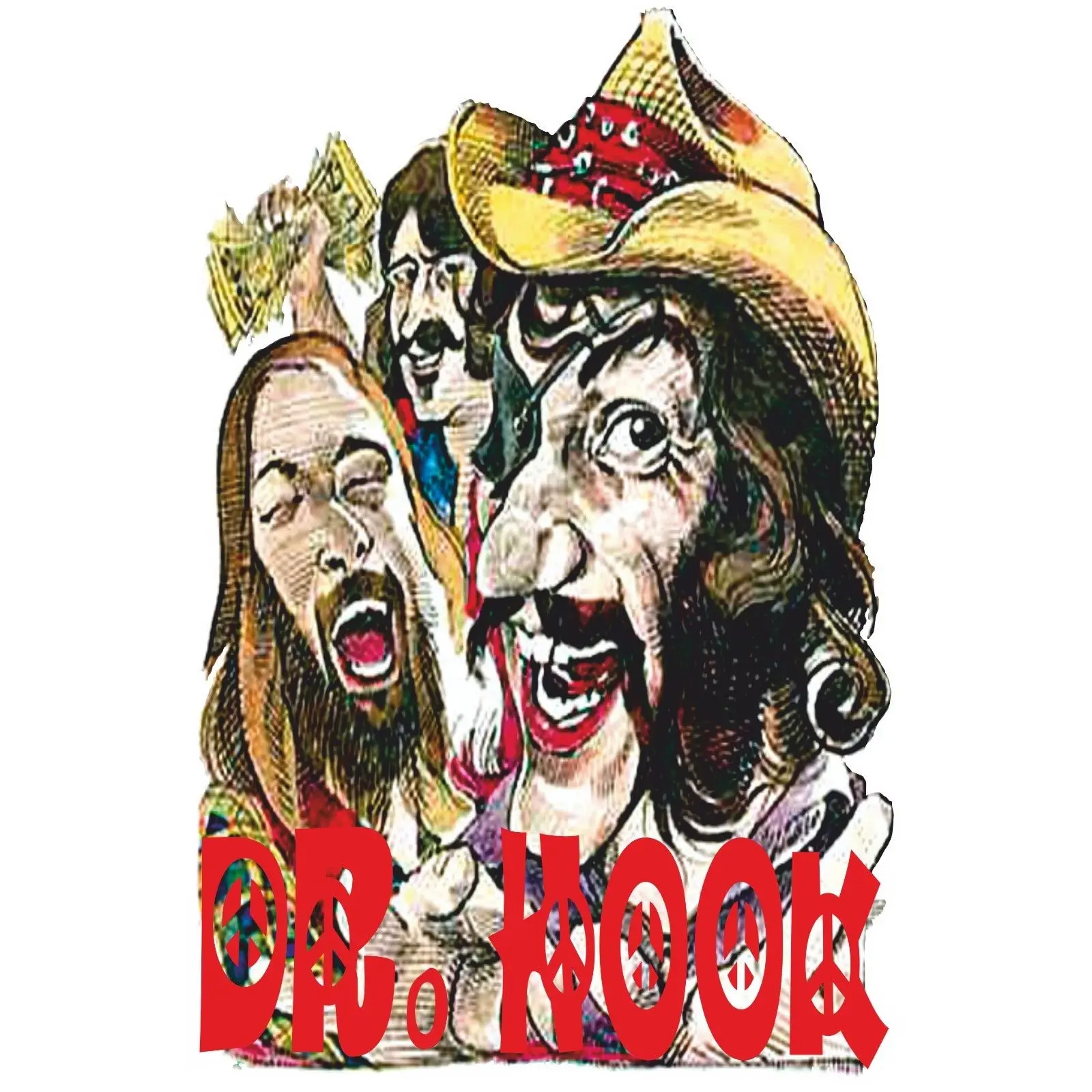 Ретро футболка DR HOOK Рок Музыкальная Группа 70-х 80 &quotДоктор крюк и медицина шоу для