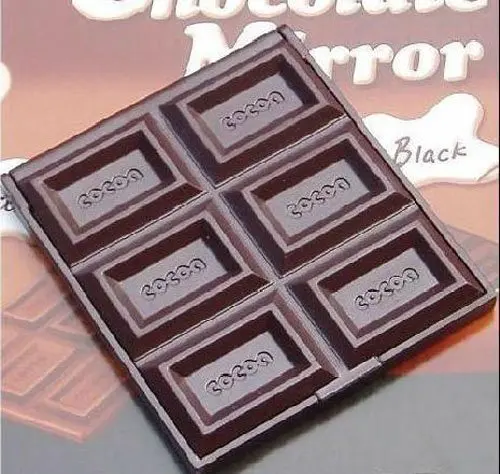 100 шт. слот 6 шоколадных косметических компактных зеркал отлично подходит для