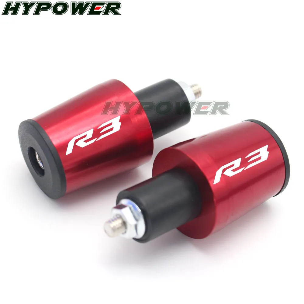 Для YAMAHA YZF R3 YZFR3 2015 2016 2017 2018 CNC 22 мм ручки руля крышка заглушки|22mm handlebar grips|handle bar capbar