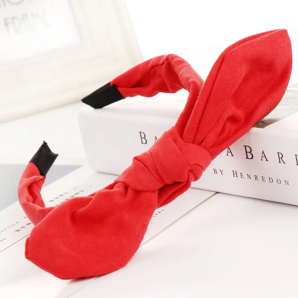 Повязка для волос с бантом девочек тюрбан без скольжения узлом аксессуар на