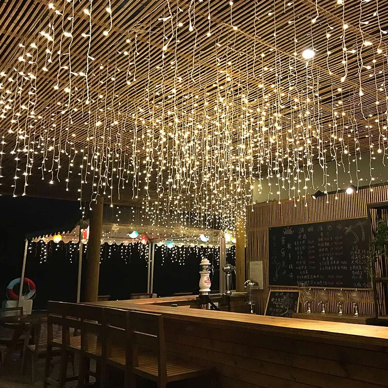 Рождественская гирлянда светодиодный Шторы сосульки светильник 220V 3 м 100 s Крытый